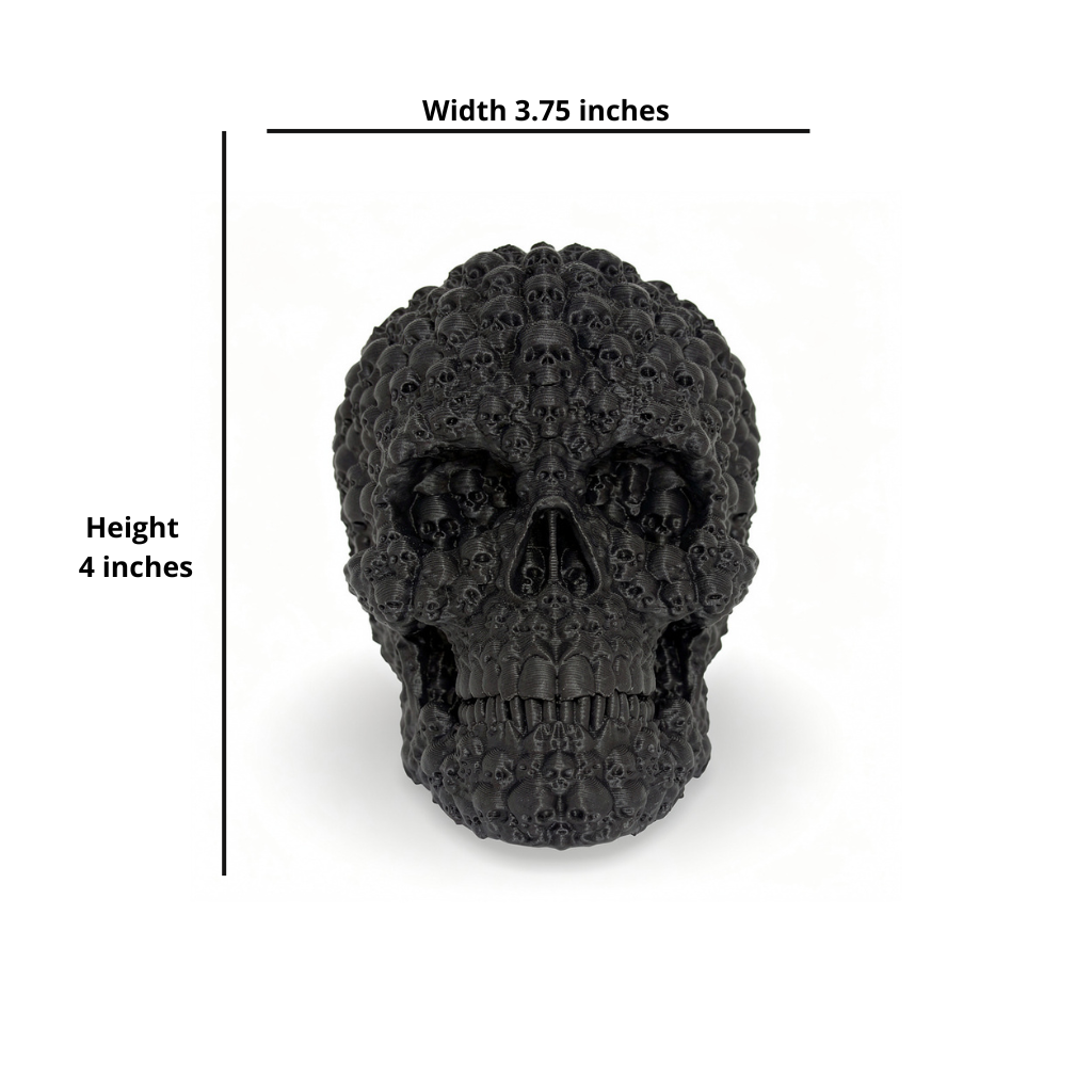 Black Multi-Skull Sculpture - Halloween Decoration