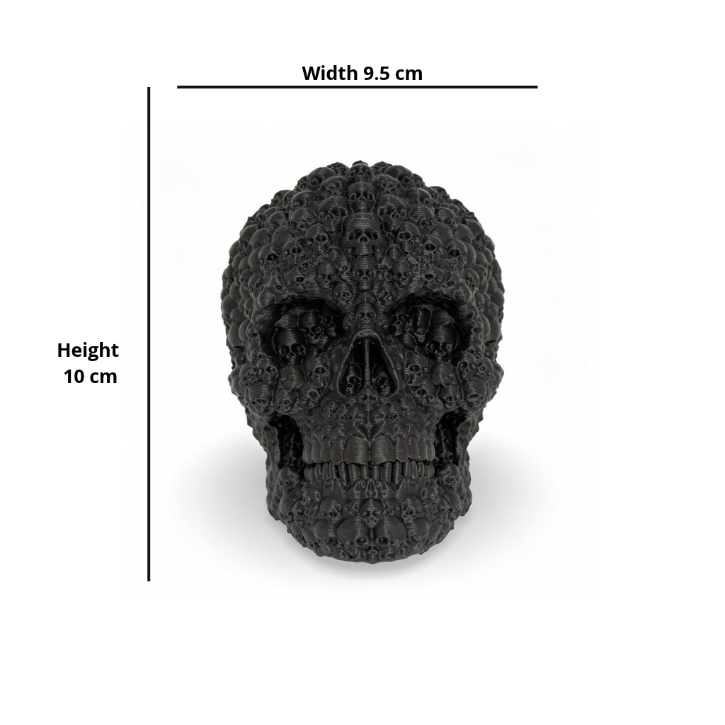 Black Multi-Skull Sculpture - Halloween Decoration