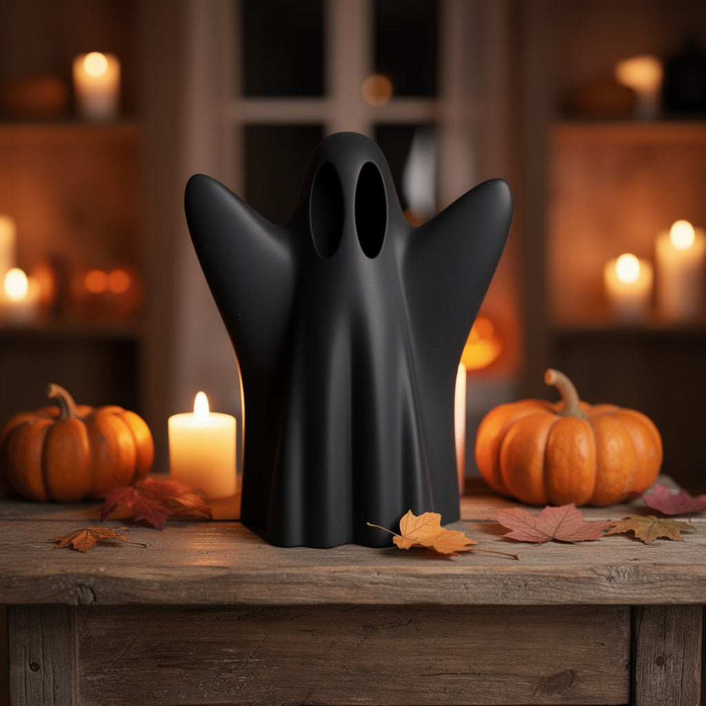 Minimalist Black Ghost Decor - Halloween Figurine