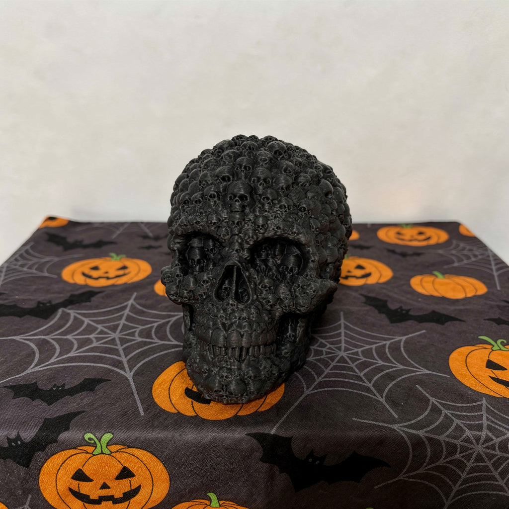 Black Multi-Skull Sculpture - Halloween Decoration