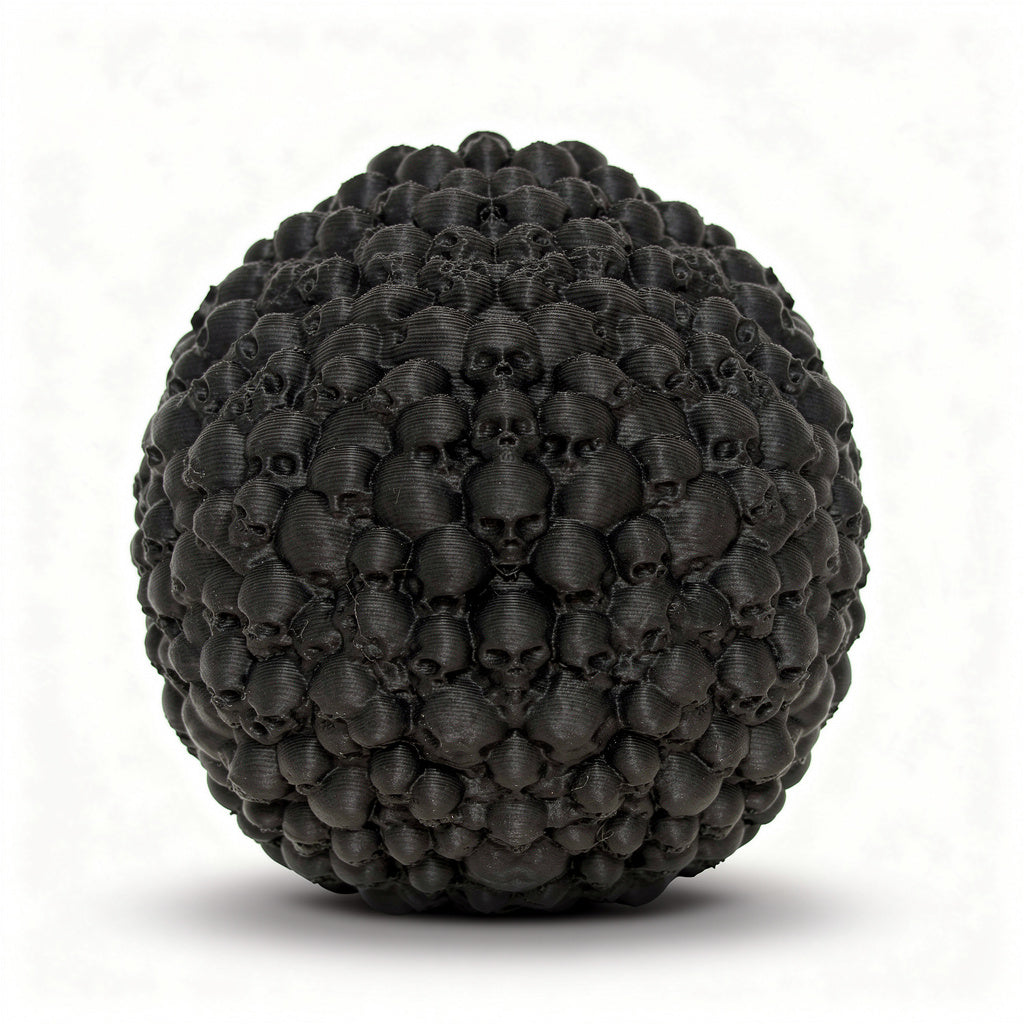 Black Multi-Skull Sculpture - Halloween Decoration
