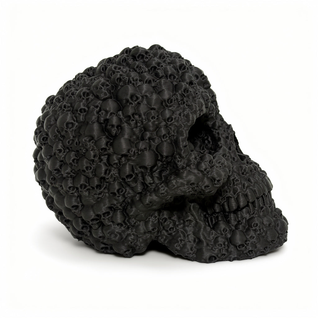 Black Multi-Skull Sculpture - Halloween Decoration