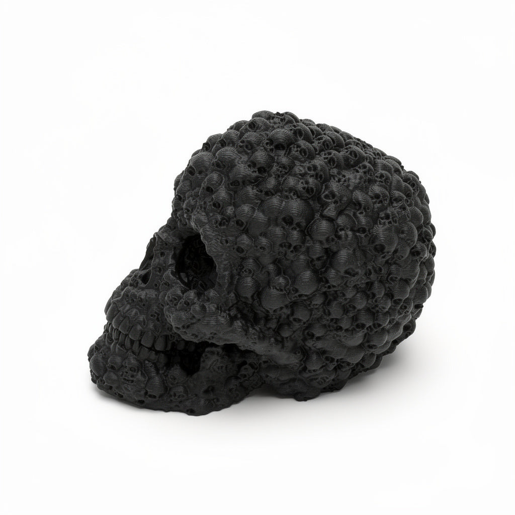Black Multi-Skull Sculpture - Halloween Decoration