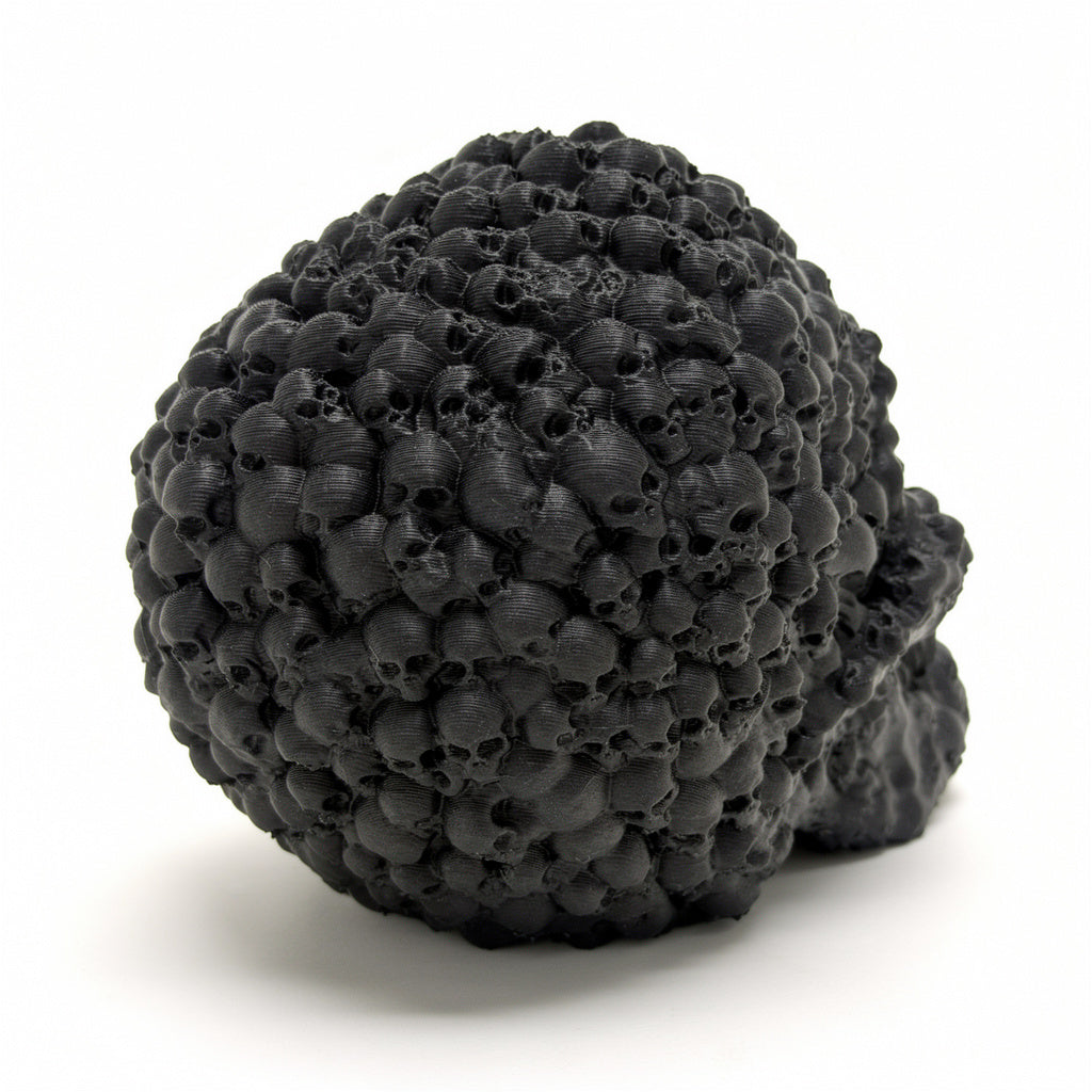 Black Multi-Skull Sculpture - Halloween Decoration